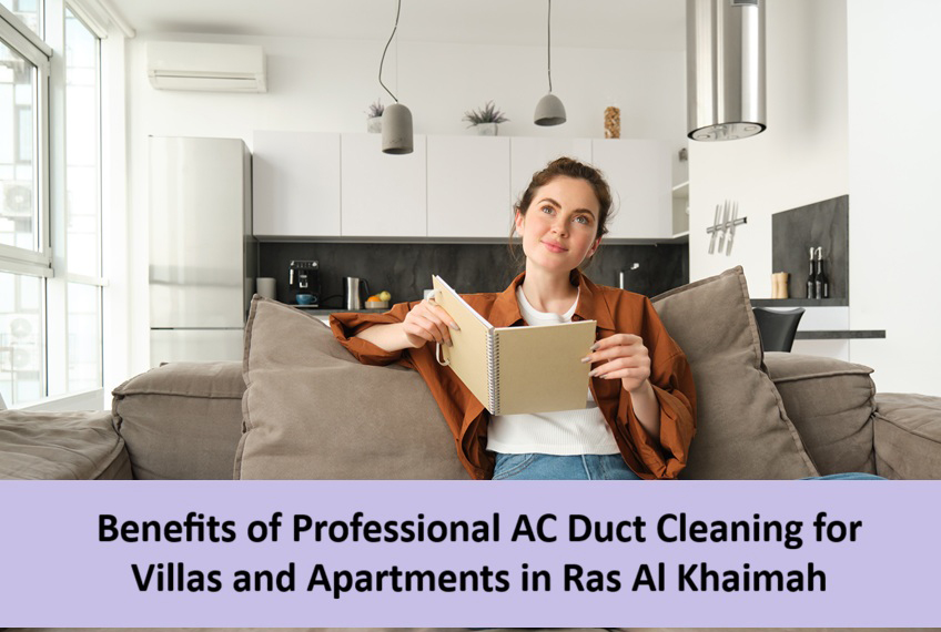 Professional AC duct cleaning service in Ras Al Khaimah removing dust from HVAC ducts