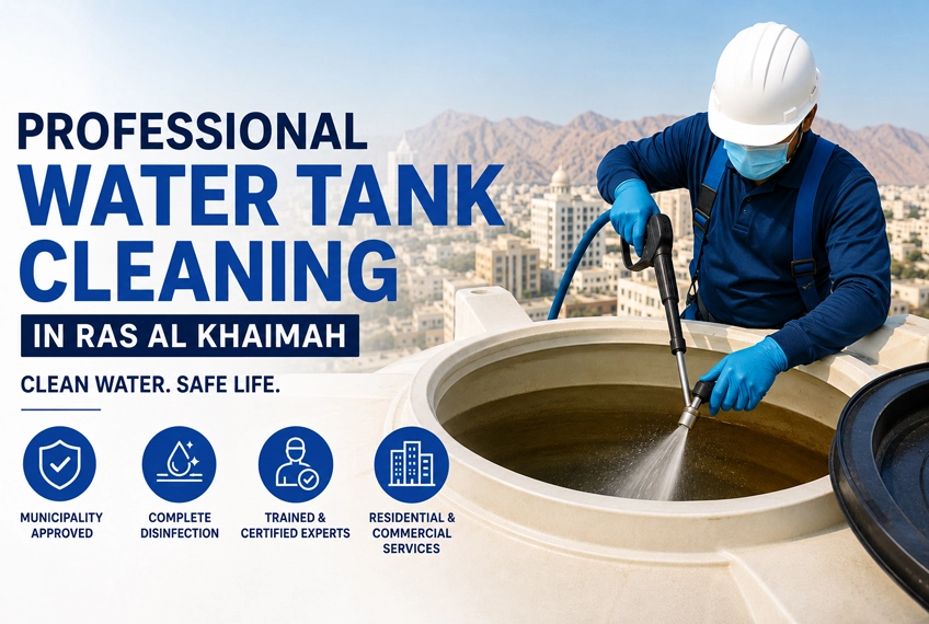 Professional water tank cleaning and disinfection service in Ras Al Khaimah by Team Stalwart